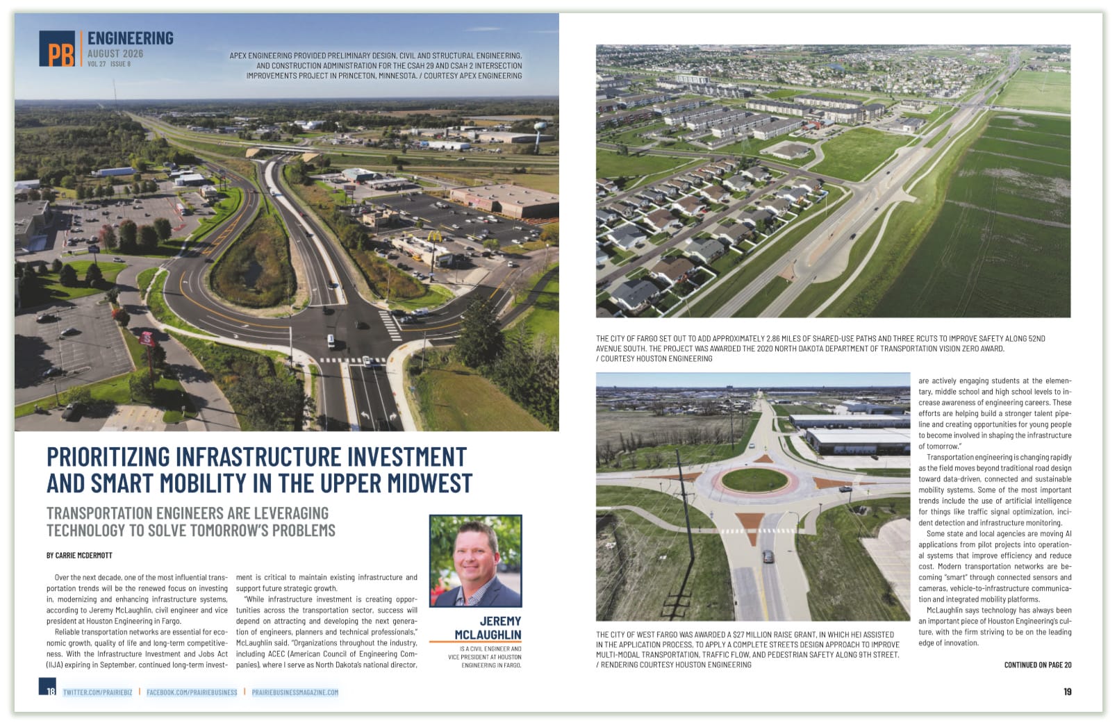 Prairie Business Magazine Spread - Jeremy McLaughlin