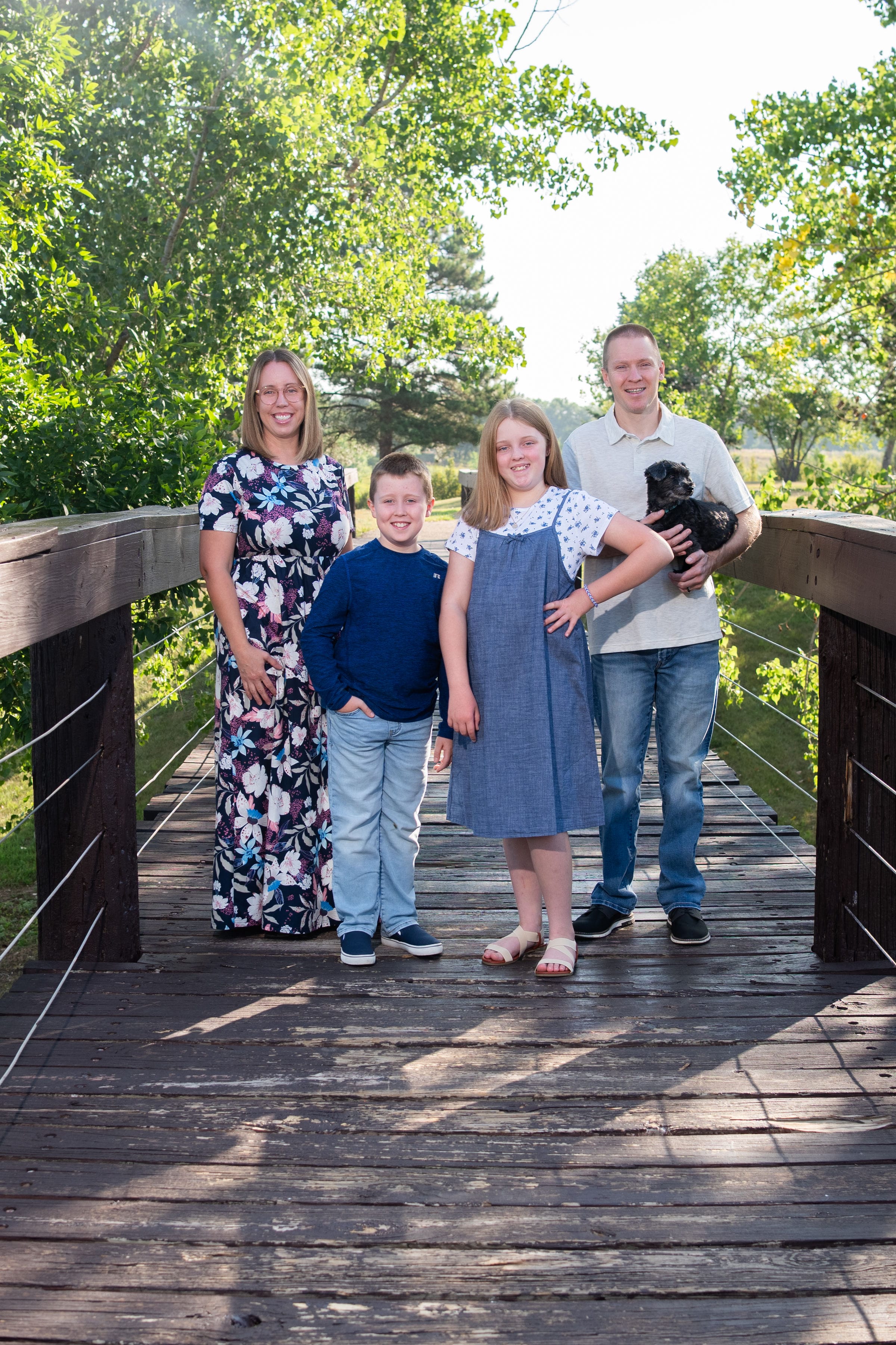 Family photo of the Mortvedt family.